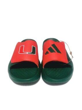 Miami Hurricanes adidas Lightblaze Slide Mens Size 7 Womens Size 8 Sandals Green